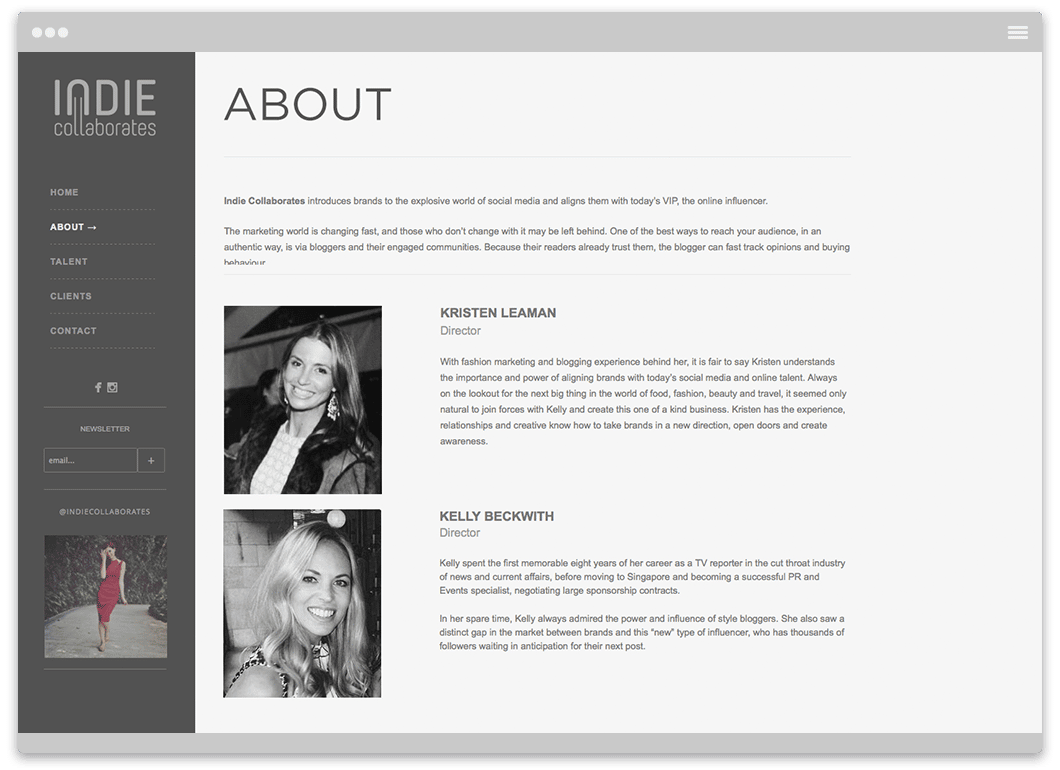 Indie Collaborates - Website Design