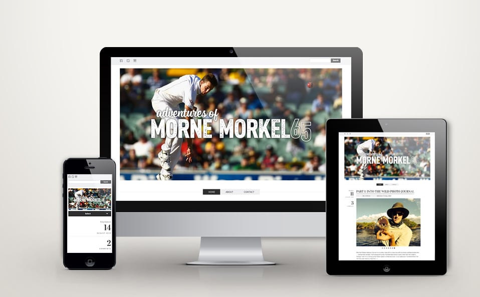 The Adventures of Morne Morkel Website Design