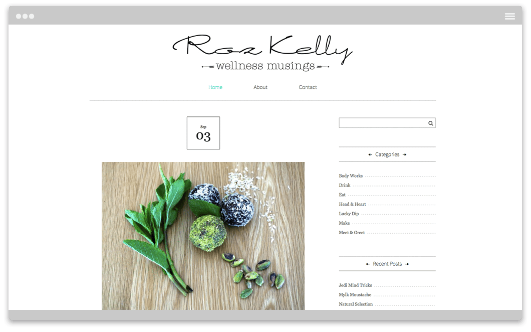 Roz Kelly Wellness Musings - Website Design