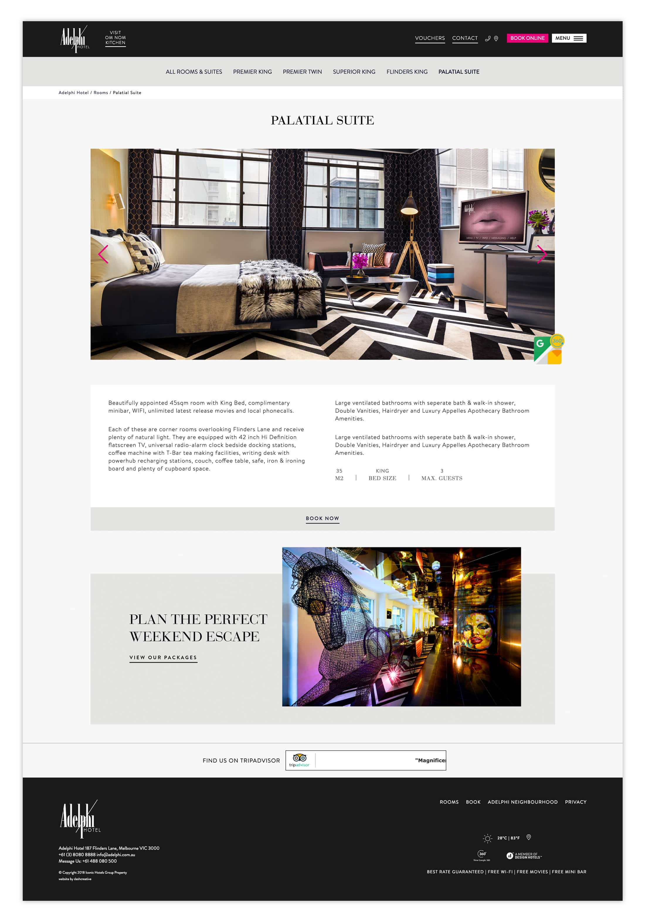 Adelphi Hotel - Website Design
