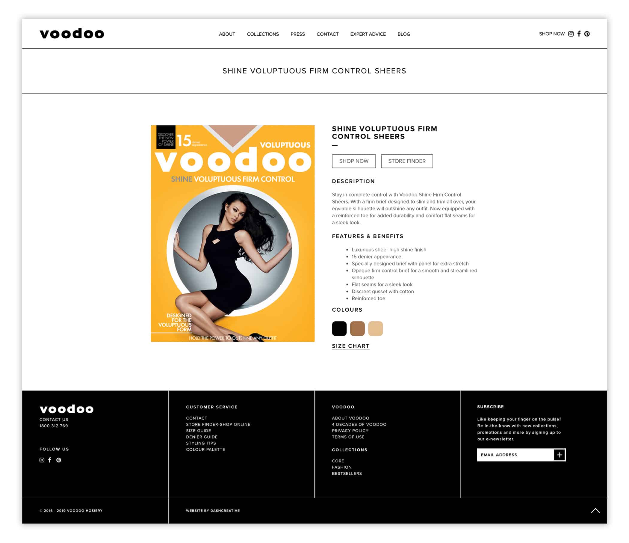 Voodoo Hosiery - Website Design